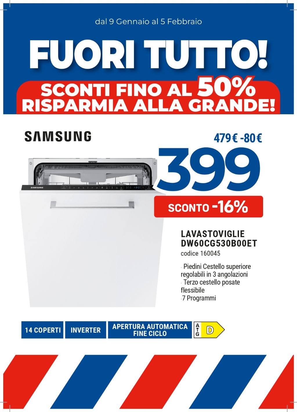 LAVASTOVIGLIE INCASSO SAMSUNG DW60CG530B00ET